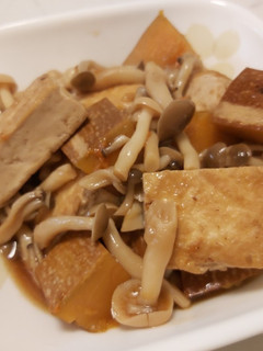 南瓜菇菇燒豆腐 的食譜成品照片