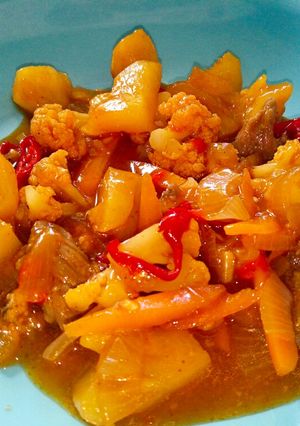 Foto resep Tumis Daging Asam Manis