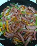 Fajitas de salchicha