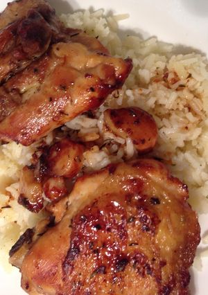 Mézes-fokhagymás csirkecomb recept fotója