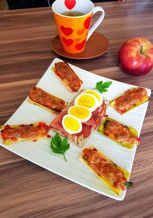 O poză a rețetei Praz la cuptor umplut cu legume și mozzarella!❤.