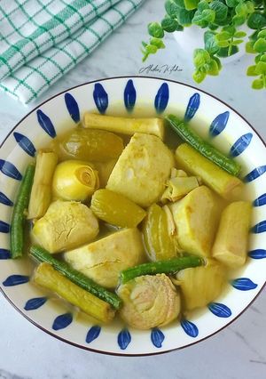 Foto resep Gangan Asam Keladi Jantung Pisang