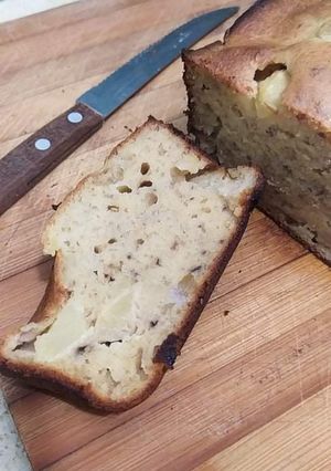 Una foto de Budín de manzanas