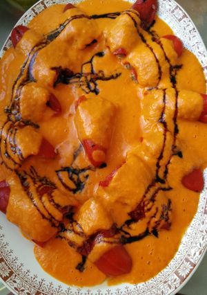 Una foto de Pimientos rellenos del piquillo maños