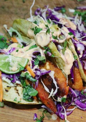 A picture of Tilapia Tacos.