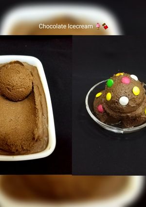 A picture of Chocolate Icecream.