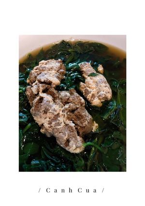 Hình của món Canh cua mồng tơi.
