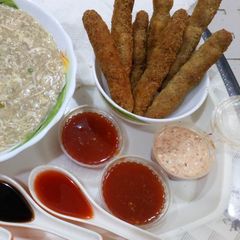 A picture of Soup side Chicken sticks.