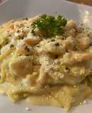 Pasta en salsa de camarón