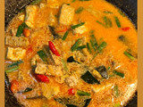 Tahu tempe kuah santan pedas
