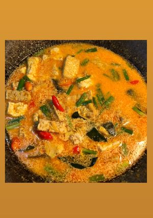 Foto resep Tahu tempe kuah santan pedas