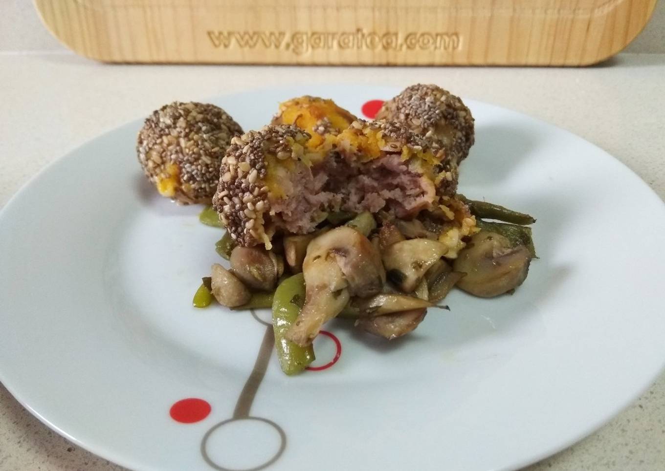 Albóndigas de carne y calabaza: 2 rebozados