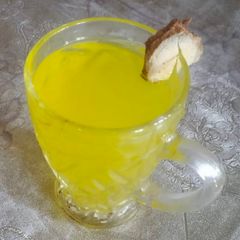 A picture of Ginger and turmeric tea for immunity boosting.