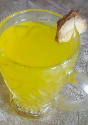 A picture of Ginger and turmeric tea for immunity boosting.