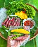 Mực Hấp Cuốn Bánh Tráng