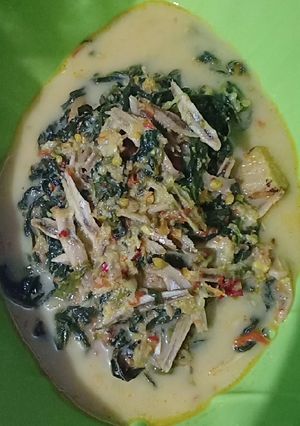 Foto resep Gulai daun singkong teri jengki