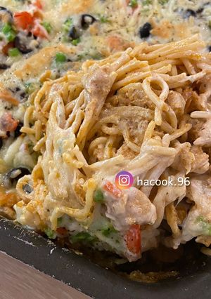 صورة لوصفة معكرونة البيتزا 🌙