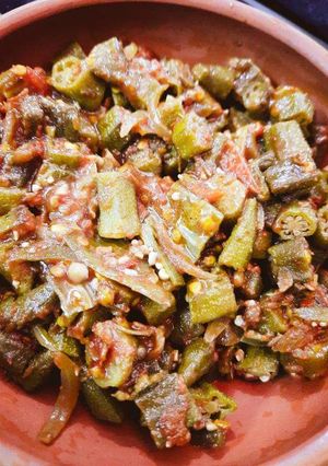 A picture of Bhindi ki bhaji.