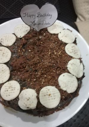 A picture of Decadent chocolate cake.