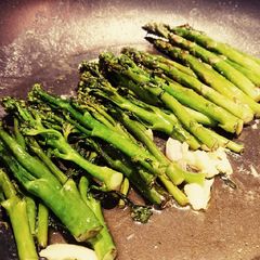 A picture of Butter Fried Broccoli Tenderstem And Asparagus.