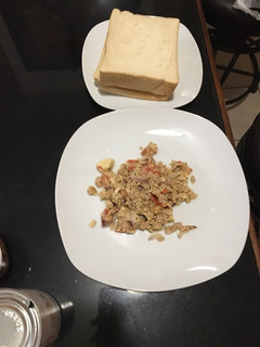 A picture of Bread and egg.