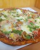 Pizza con base de pimiento