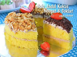 Foto resep Bolu Jadul Kukus, Topping Nougat & Coklat