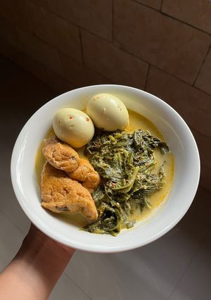 Foto resep Gulai daun singkong telur tahu