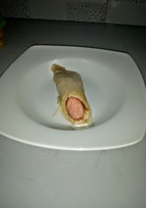 A picture of Pancake sausage roll.