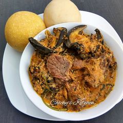 Ogbono and Egusi soup A picture of Ogbono and Egusi soup.