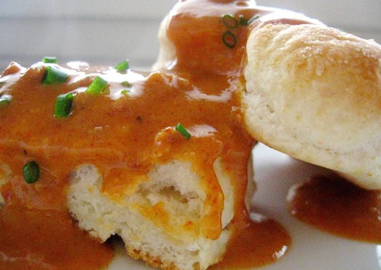 Simple Way to Prepare Ultimate Buttermilk Biscuits With Chorizo Cream Gravy