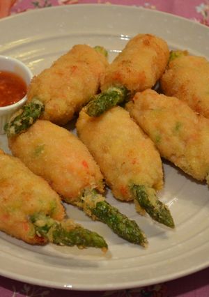 百花釀蘆筍 的食譜成品照片
