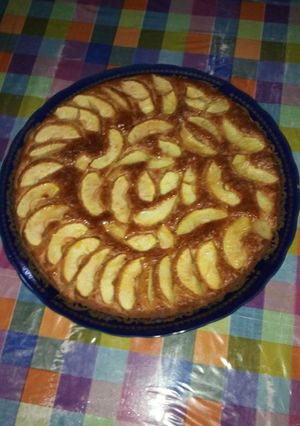 صورة لوصفة تورتة بالتفاح