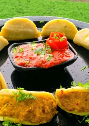 A picture of Chana dal Fara.