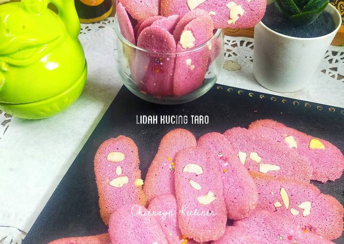 Resep Lidah Kucing Taro, Enak Banget