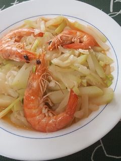 瓠瓜炒蝦 減醣 2 的食譜成品照片