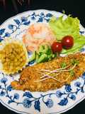 Tilapia Rostizada con Avena al Horno y Arroz Frijol Ensalada!