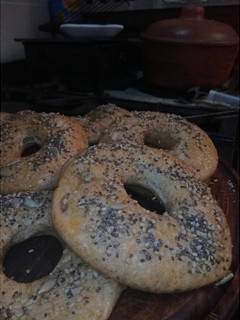 Una foto de Bagels integrales✨