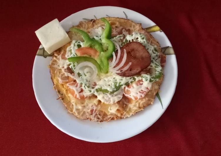 Recipe of Any-night-of-the-week Pizzta (pasta pizza)