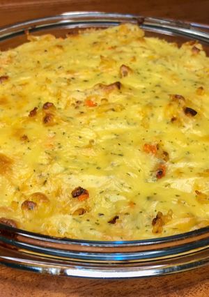 Foto resep Cheesy Bolognese Baked Rice (Nasi Panggang Bolognese Siram Saus Keju)