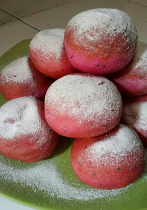 Foto resep Donat Buah Naga Merah