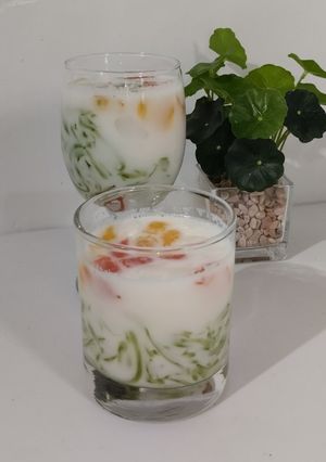 Foto resep Es Susu Pandan Jelly