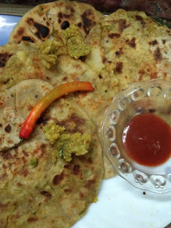 A picture of Aloo Matar Paratha Recipe.