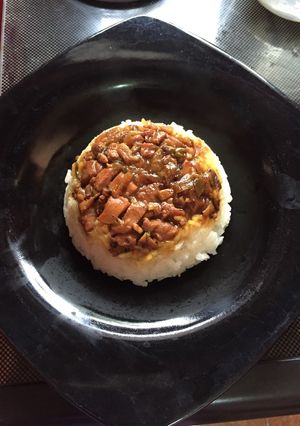 Foto resep Nasi tim ayam jamur 