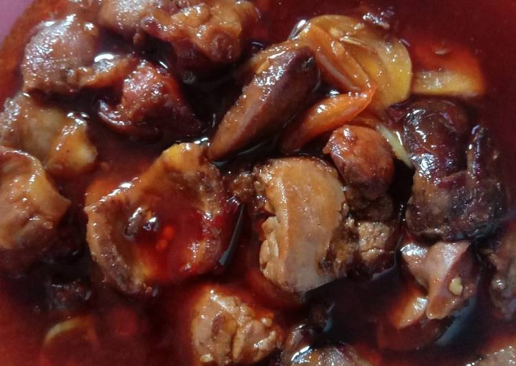 Langkah Mudah untuk meracik Ati ampela asam manis pedas ala mama KM, Enak Banget