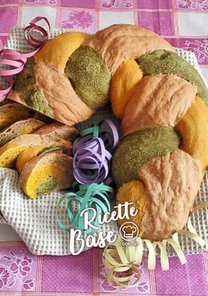 A picture of Rainbow Braided Bread.