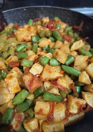 Foto resep Sambel kentang buncis