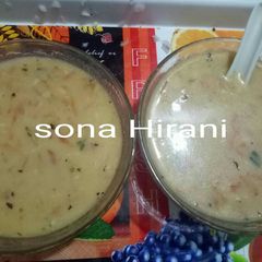 A picture of Italian veg and cheese soup.