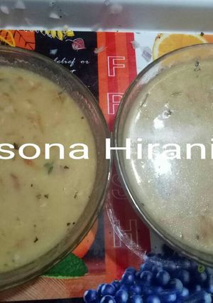 A picture of Italian veg and cheese soup.