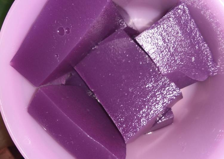 Langkah Mudah untuk Menyiapkan Agar-agar ubi ungu, Sempurna